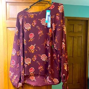 Stitch Fix Papermoon Tie Sleeve Blouse NWT